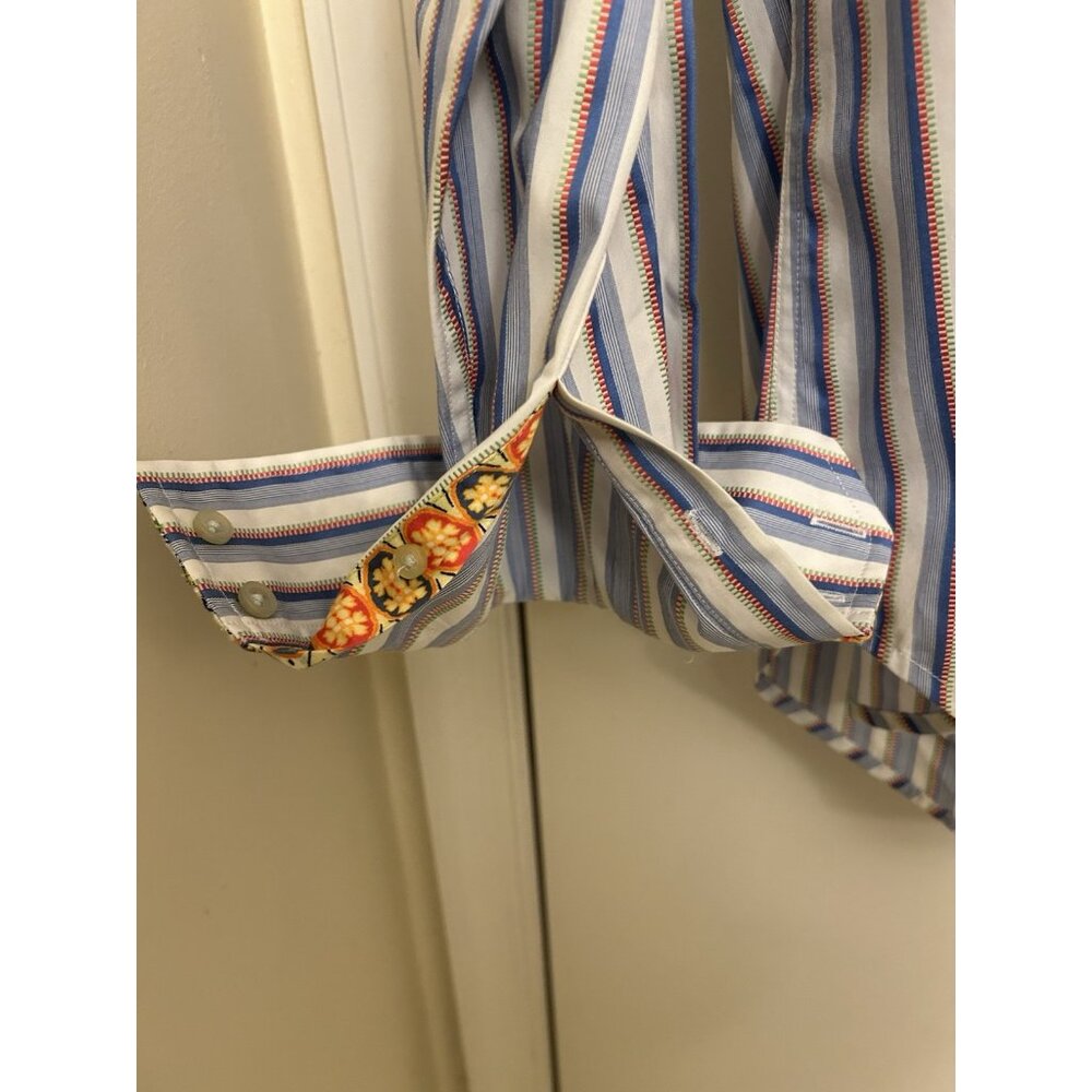 Robert Graham Mens Button Up/Dress Shirt/Long Sleeve/Flip cuff XL - Picture 7 of 16